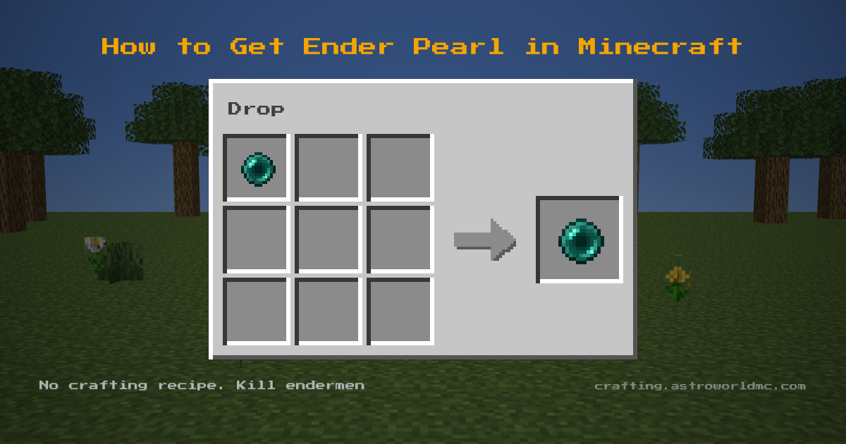 Ender Pearl in Minecraft. It has no crafting recipe. Kill endermen.