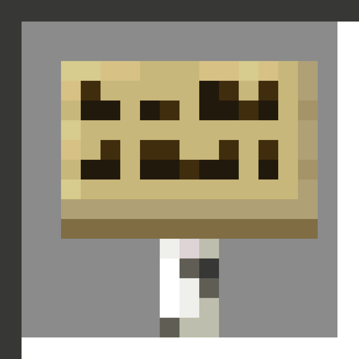 Birch Sign in Minecraft, drawn from the game's own item texture. Displaying text (up to 4 lines). The recipe first appears in the game's files in Minecraft 1.14.