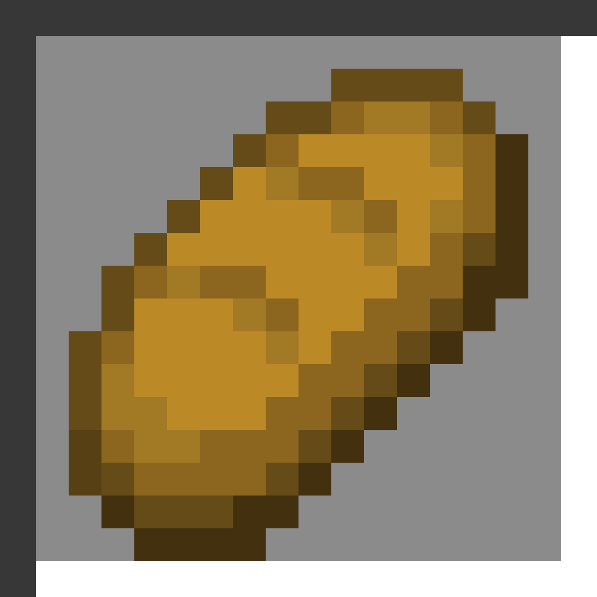 Bread in Minecraft, drawn from the game's own item texture. Restores 5 hunger points.