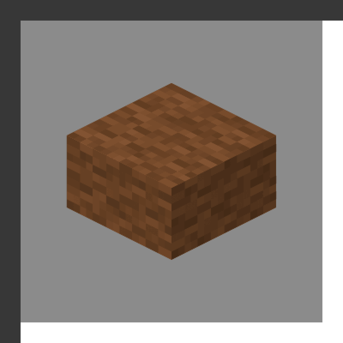 Brown Bed in Minecraft, drawn from the game's own block model. Setting spawn point. Minecraft has used the name Brown Bed since 1.12.