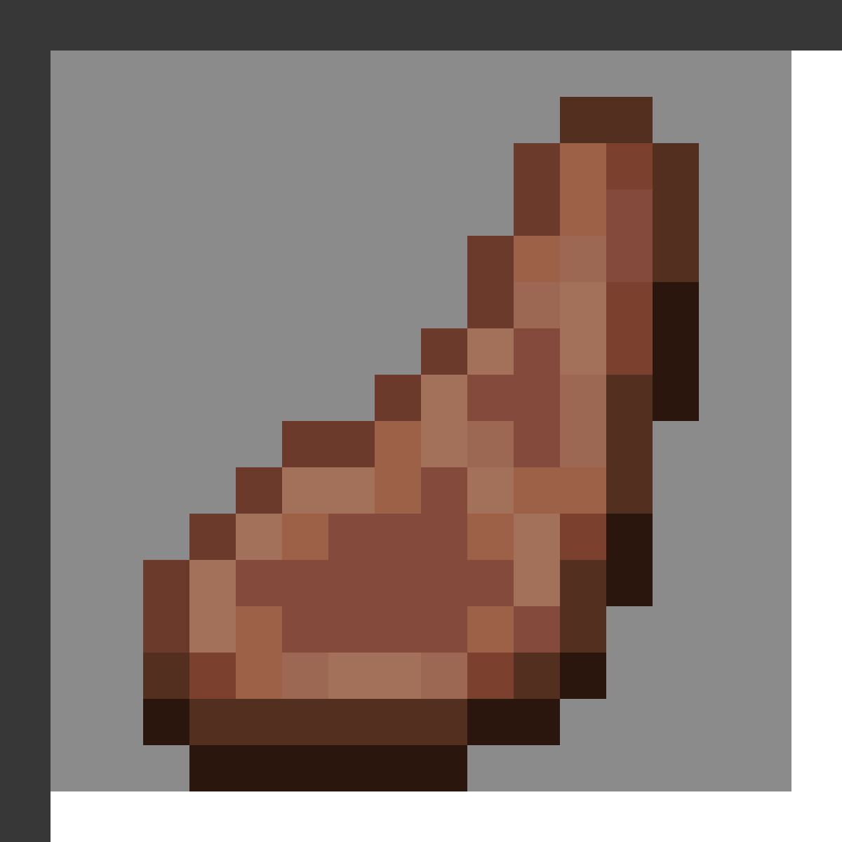 Cooked Mutton in Minecraft, drawn from the game's own item texture. Restores 6 hunger points. Minecraft has used the name Cooked Mutton since 1.8.