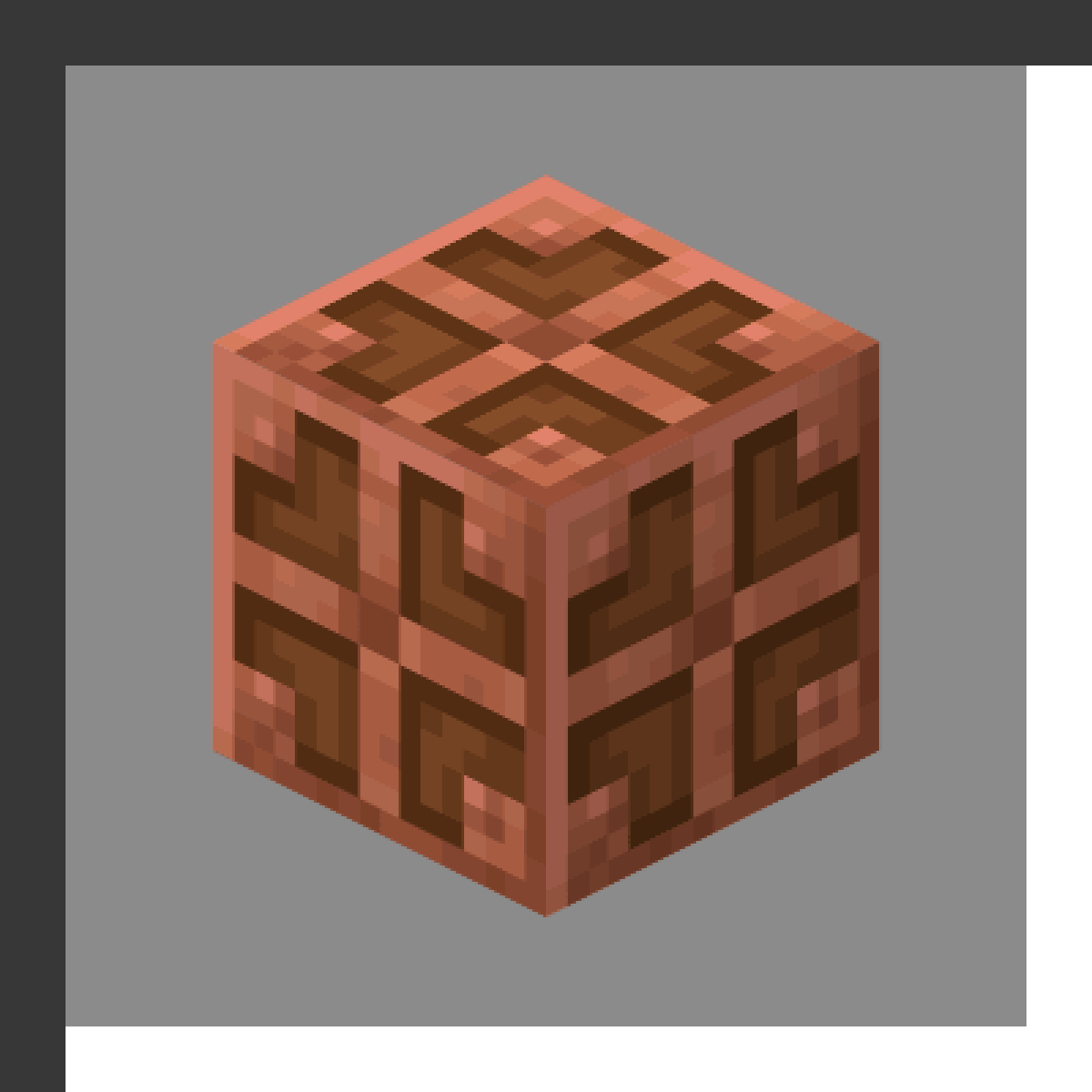 Copper Bulb in Minecraft, drawn from the game's own block model. Toggle light source. The recipe first appears in the game's files in Minecraft 1.21.