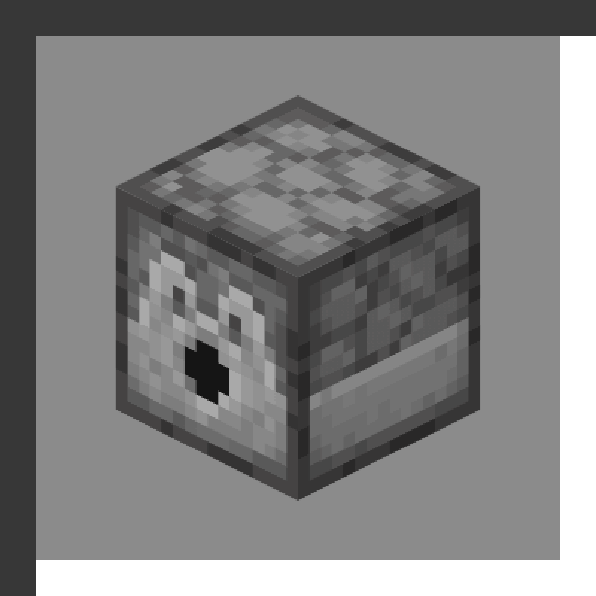 Dispenser in Minecraft, drawn from the game's own block model. Firing projectiles. Minecraft has used the name Dispenser since Beta 1.2.