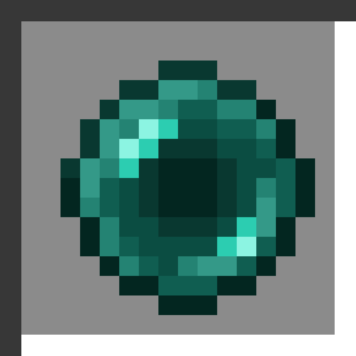 Ender Pearl in Minecraft, drawn from the game's own item texture. This one cannot be crafted. Kill endermen. Minecraft has used the name Ender Pearl since Beta 1.8.