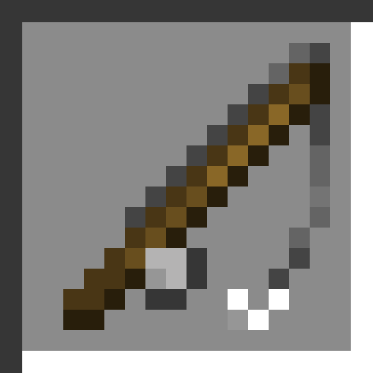 Fishing Rod in Minecraft, drawn from the game's own item texture. Catching fish.
