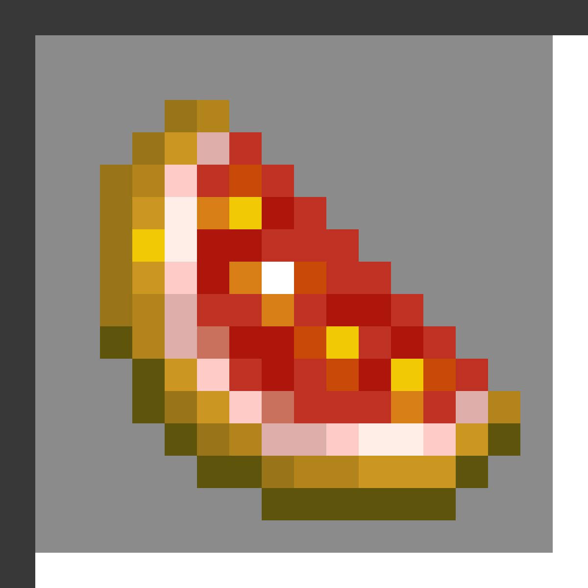 Glistering Melon Slice in Minecraft, drawn from the game's own item texture. Brewing Potions of Healing.