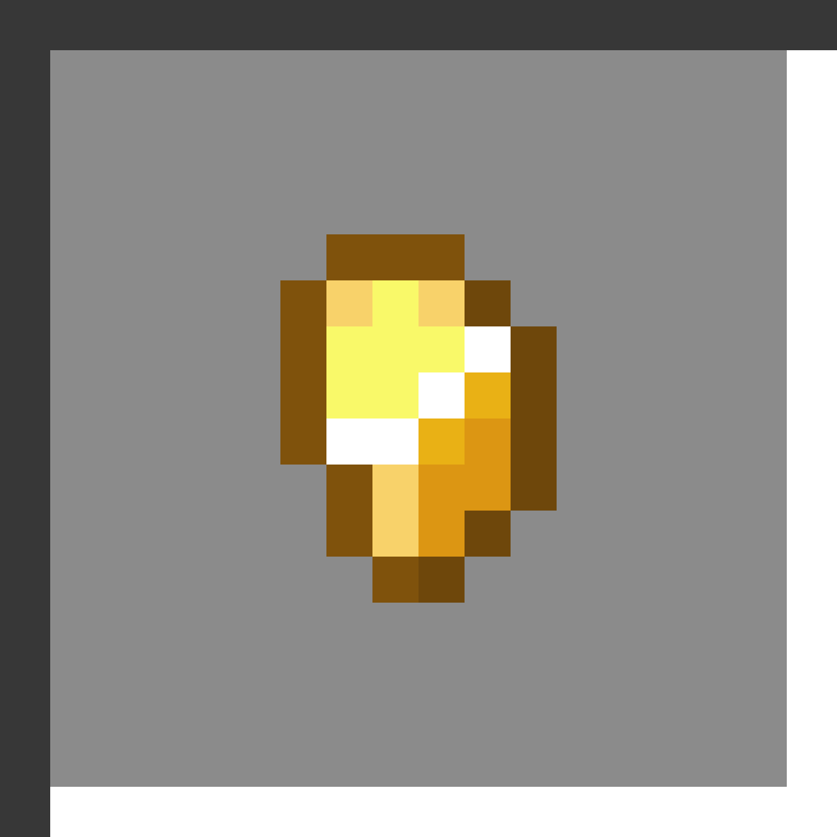 Gold Nugget in Minecraft, drawn from the game's own item texture. Crafting golden carrots and glistering melon slices. Minecraft has used the name Gold Nugget since 1.0.