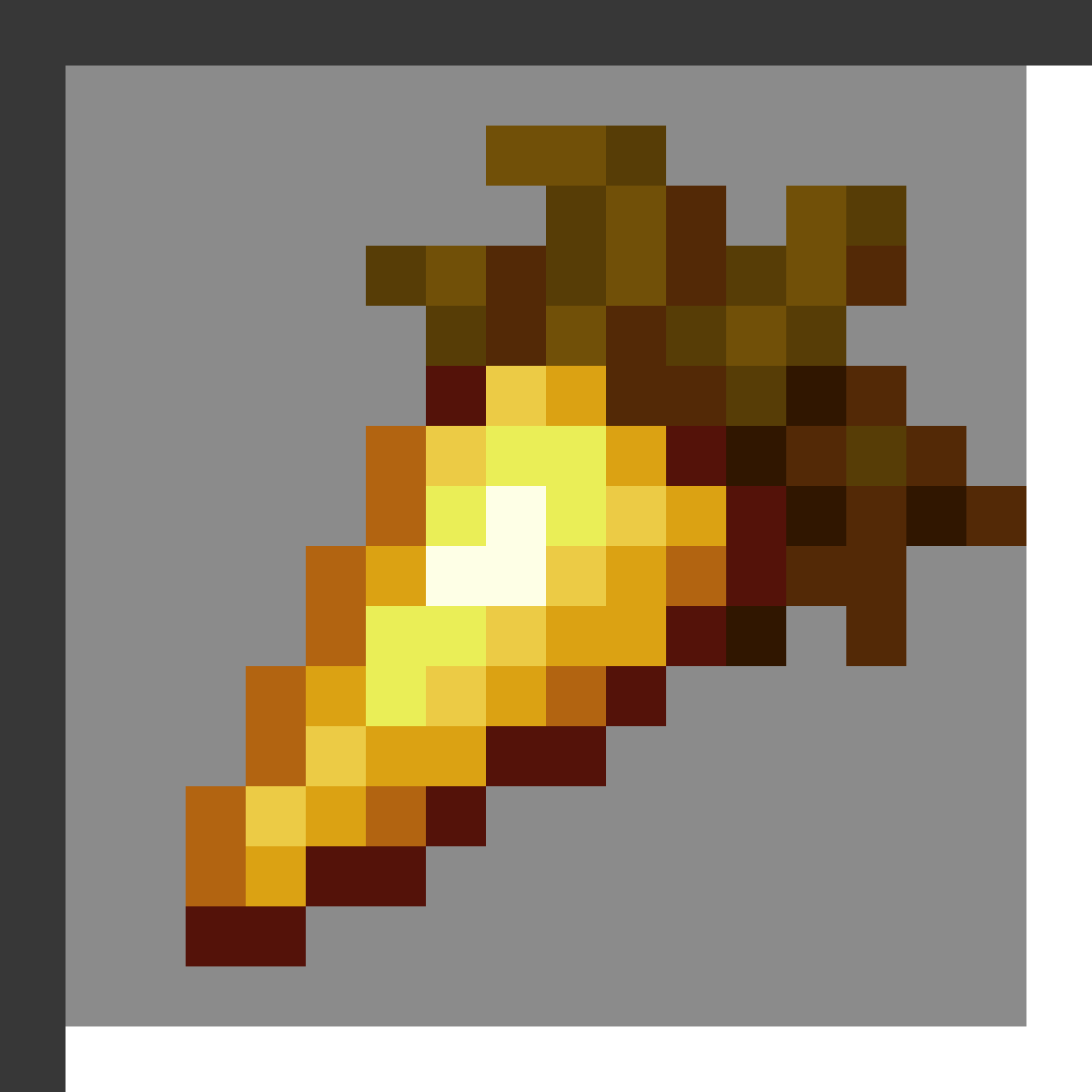 Golden Carrot in Minecraft, drawn from the game's own item texture. Restores 6 hunger points with 14.4 saturation. Minecraft has used the name Golden Carrot since 1.4.2.
