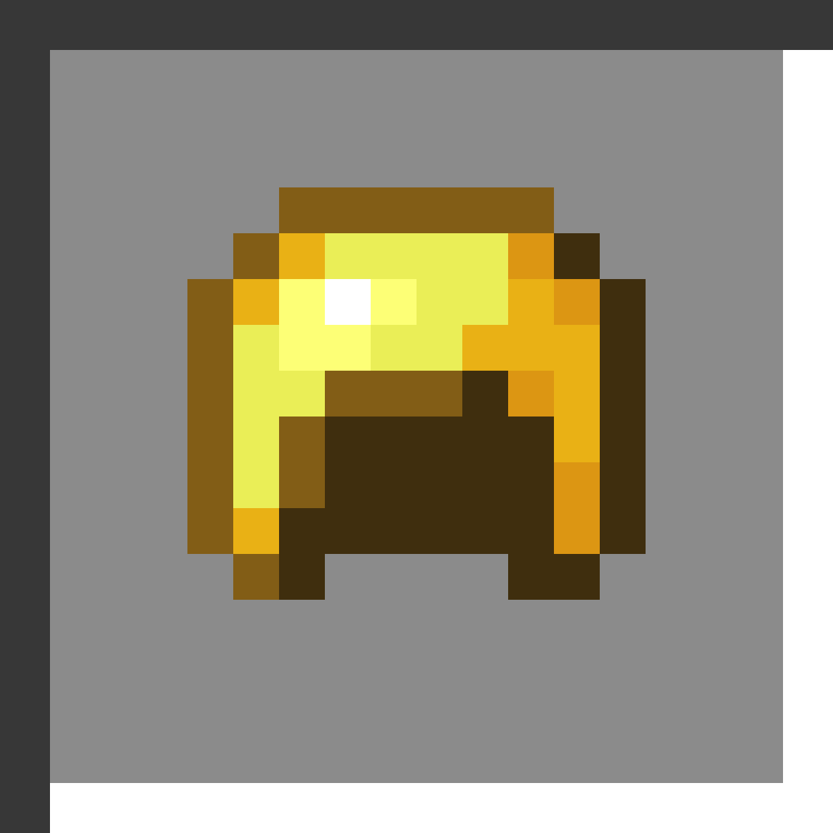 Golden Helmet in Minecraft, drawn from the game's own item texture. Head protection providing 2 armor points.