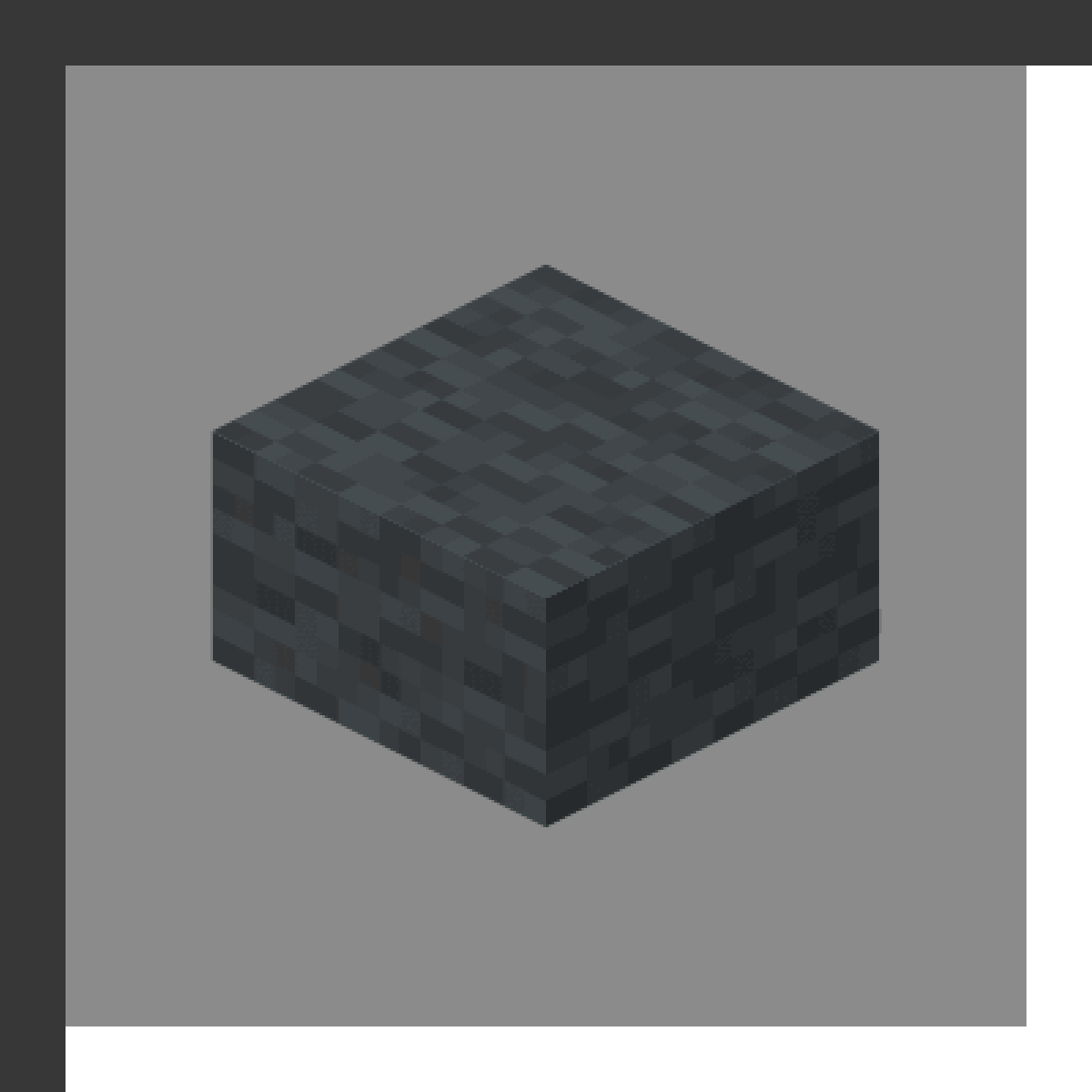Gray Bed in Minecraft, drawn from the game's own block model. Setting spawn point. Minecraft has used the name Gray Bed since 1.12.