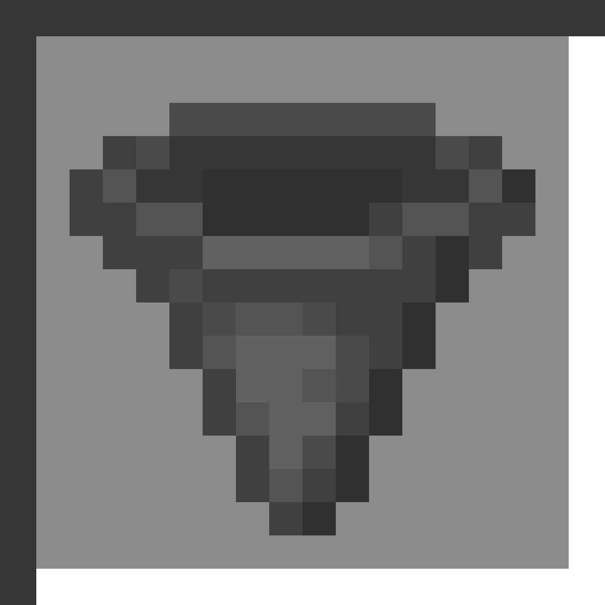 Hopper in Minecraft, drawn from the game's own item texture. Collecting dropped items. Minecraft has used the name Hopper since 1.5.1.