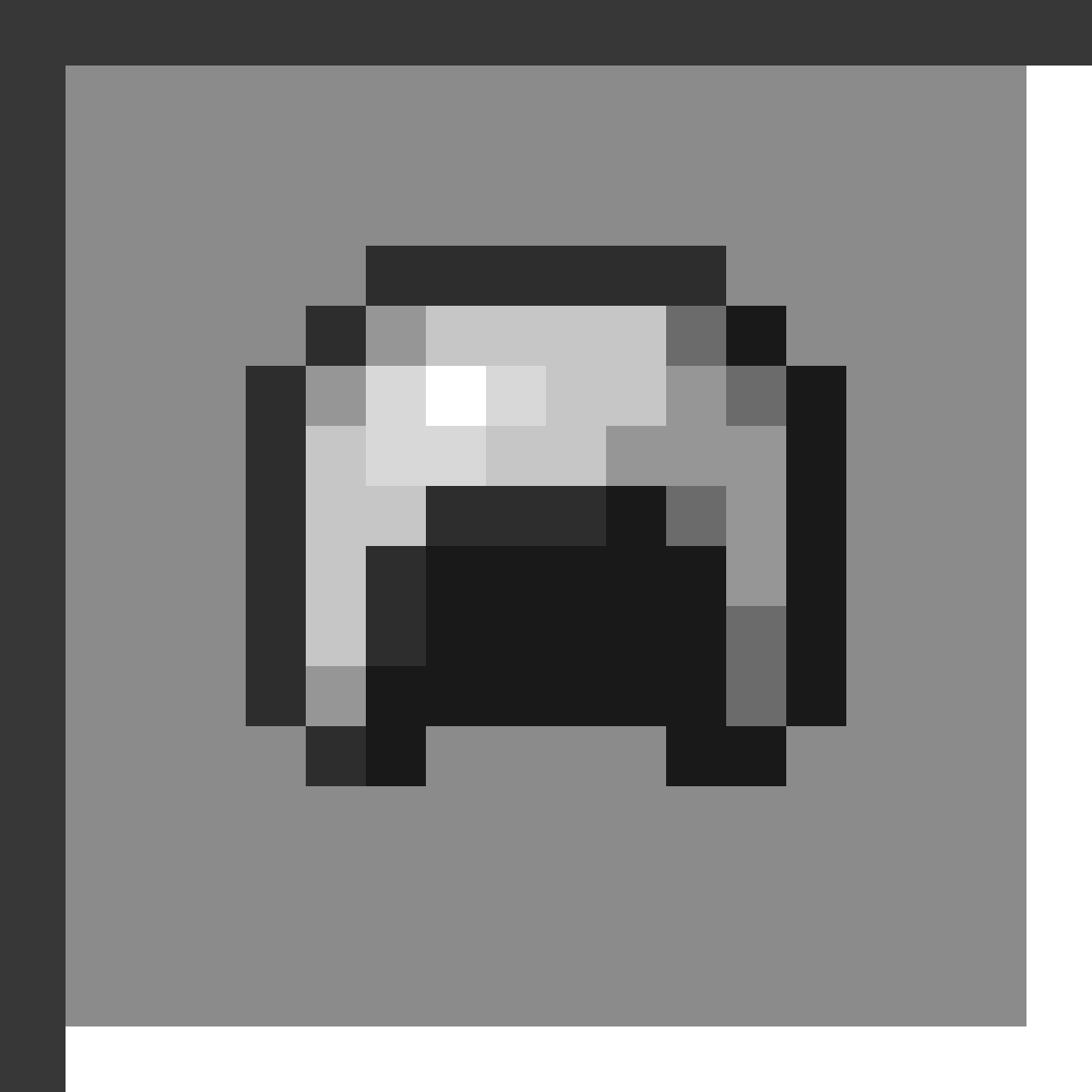 Iron Helmet in Minecraft, drawn from the game's own item texture. Head protection providing 2 armor points.