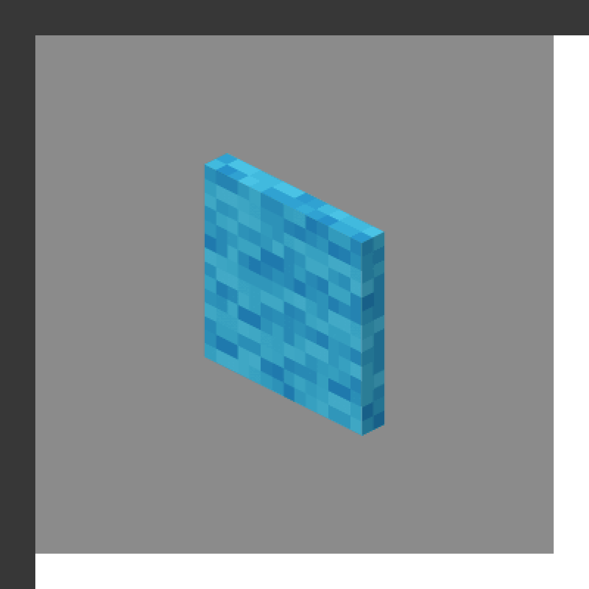Light Blue Banner in Minecraft, drawn from the game's own block model. Decoration. Minecraft has used the name Light Blue Banner since 1.8.