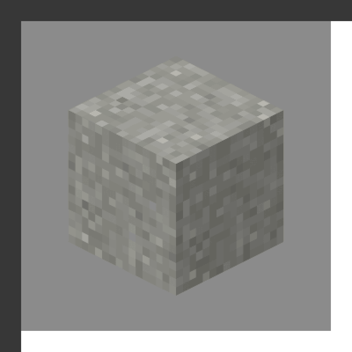 Light Gray Concrete Powder in Minecraft, drawn from the game's own block model. Gravity-affected block. Minecraft has used the name Light Gray Concrete Powder since 1.12.
