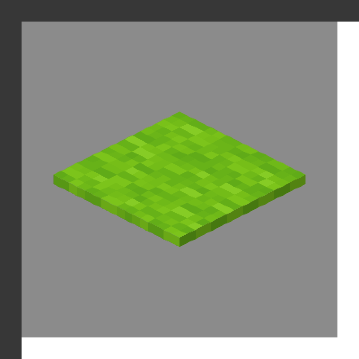 Lime Carpet in Minecraft, drawn from the game's own block model. Floor decoration. Minecraft has used the name Lime Carpet since 1.6.1.