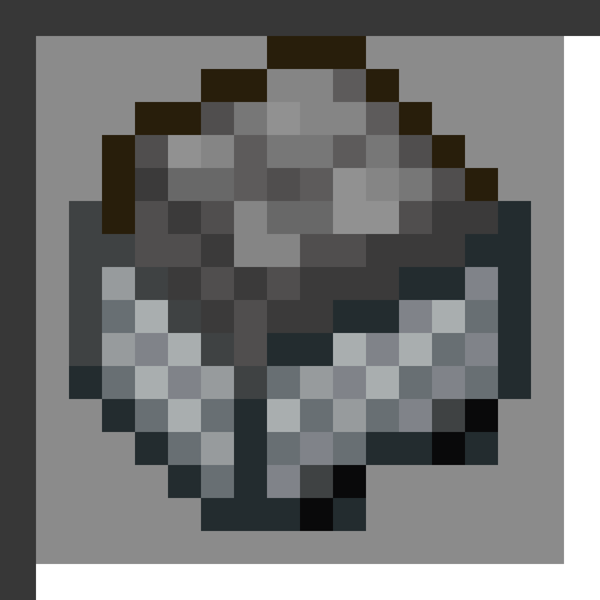 Minecart with Furnace in Minecraft, drawn from the game's own item texture. Pushing other minecarts on rails.