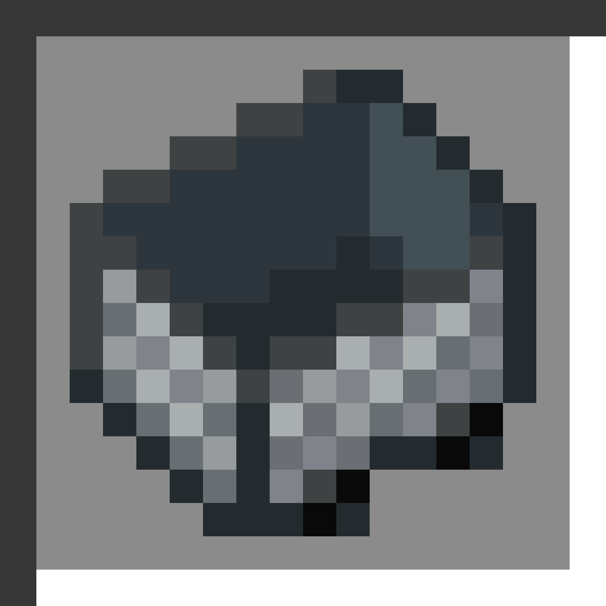 Minecart in Minecraft, drawn from the game's own item texture. Riding on rails.