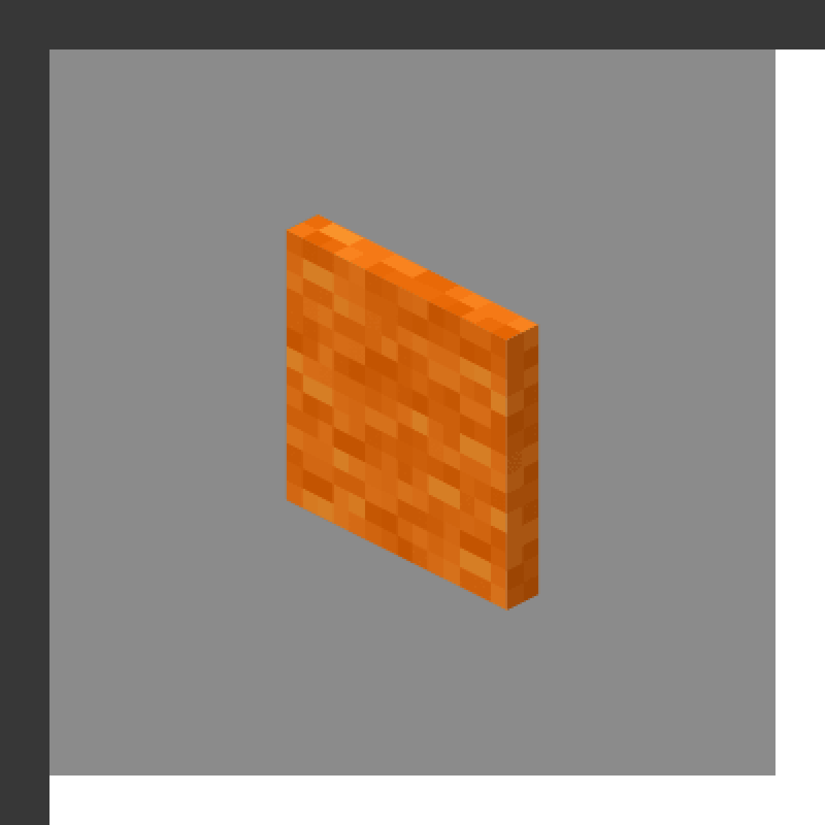 Orange Banner in Minecraft, drawn from the game's own block model. Decoration. Minecraft has used the name Orange Banner since 1.8.