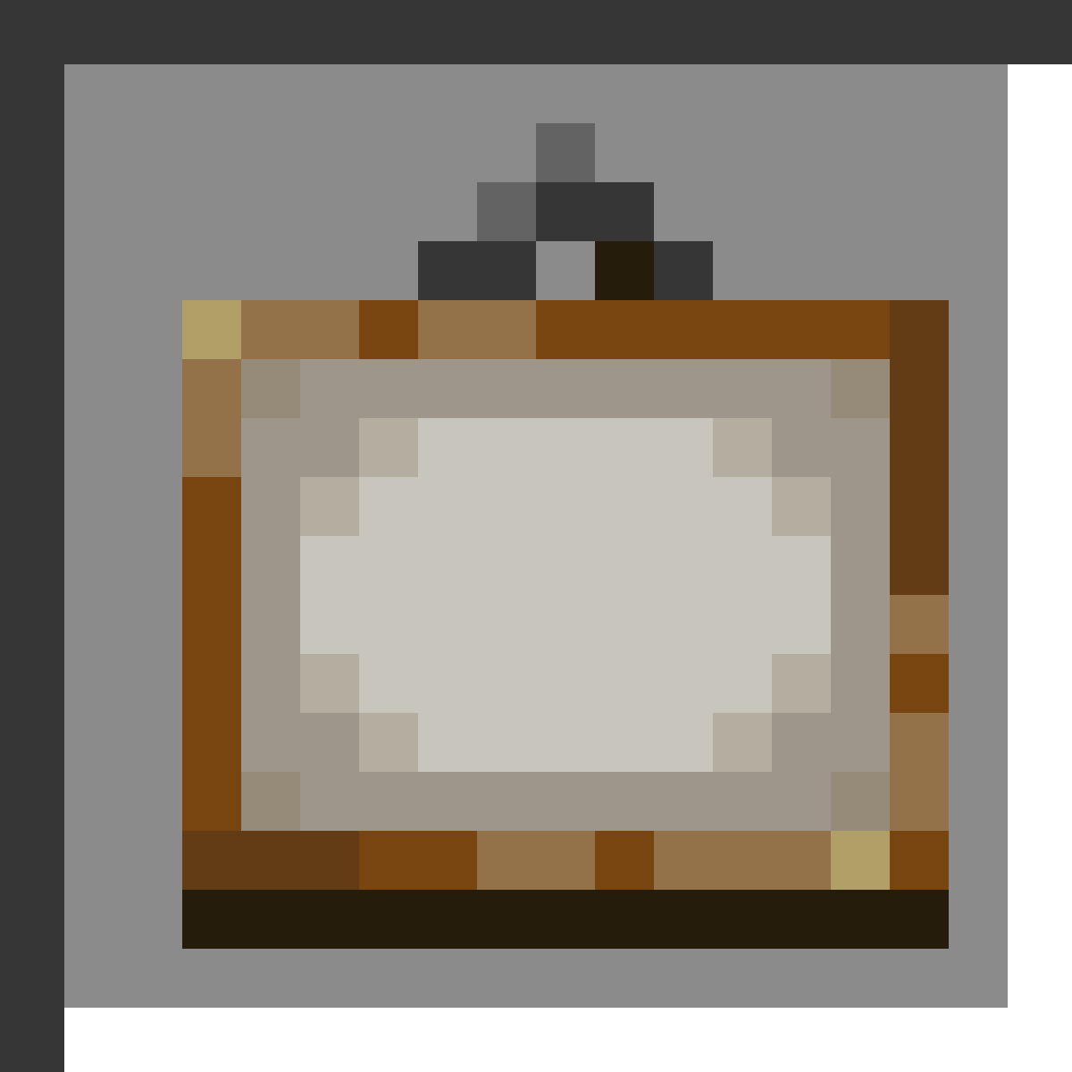 Painting in Minecraft, drawn from the game's own item texture. Wall decoration with random artwork.