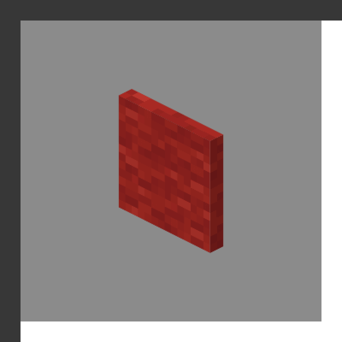 Red Banner in Minecraft, drawn from the game's own block model. Decoration. Minecraft has used the name Red Banner since 1.8.