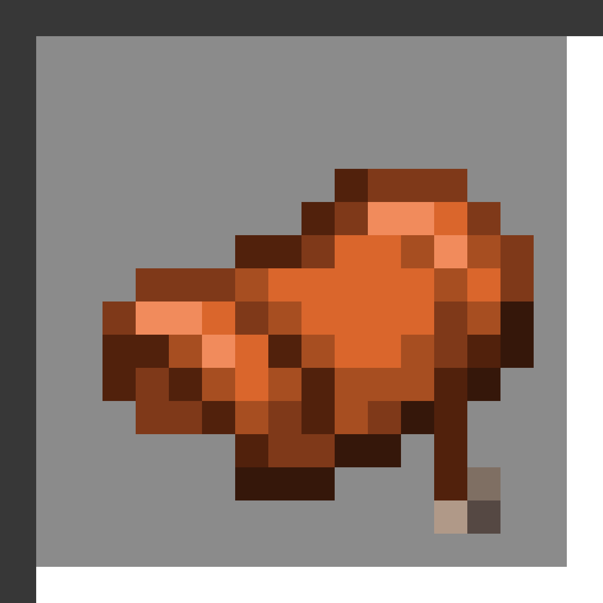 Saddle in Minecraft, drawn from the game's own item texture. This one cannot be crafted. Found in dungeon, nether fortress, temple and village chests, or from fishing and trading.