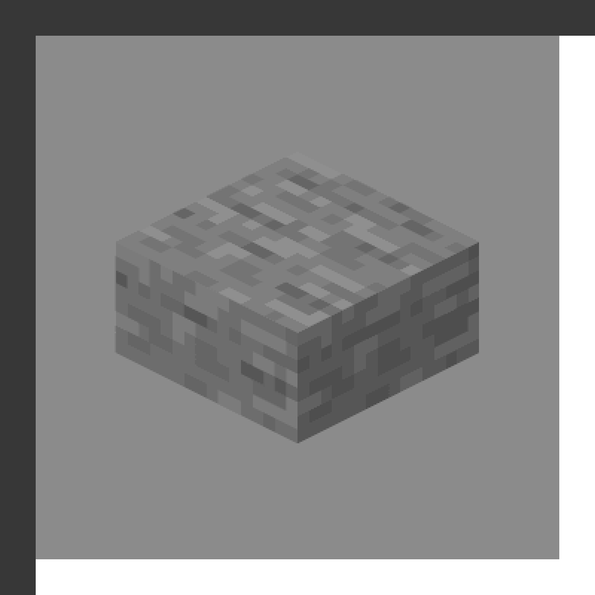 Stone Slab in Minecraft, drawn from the game's own block model. Smooth stone half-block for building.