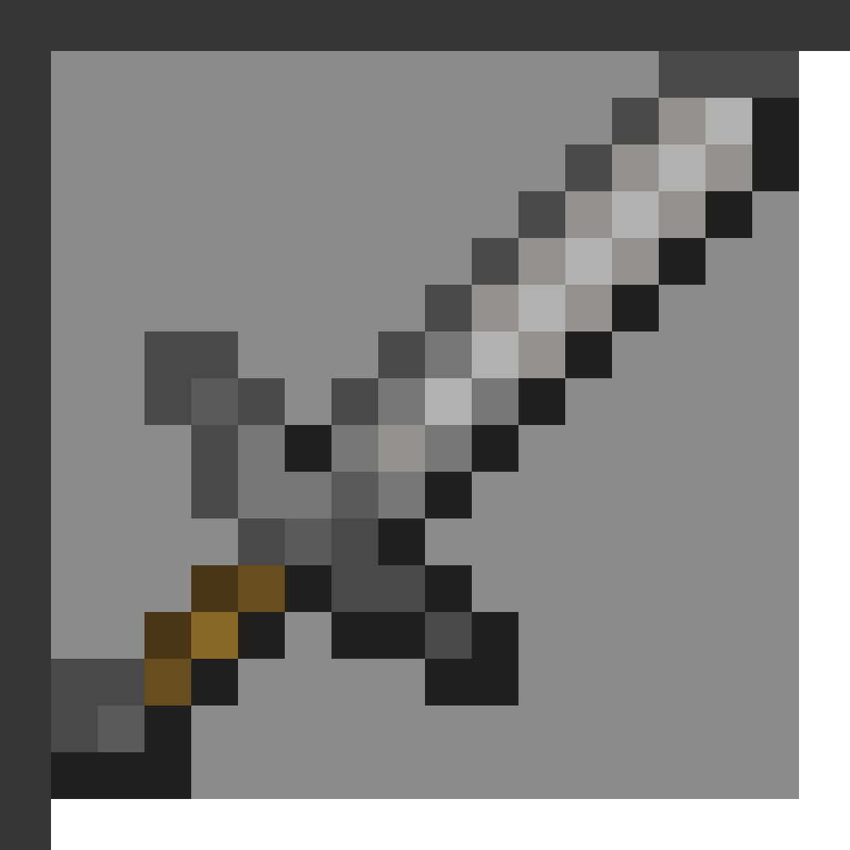 Stone Sword in Minecraft, drawn from the game's own item texture. Melee combat.