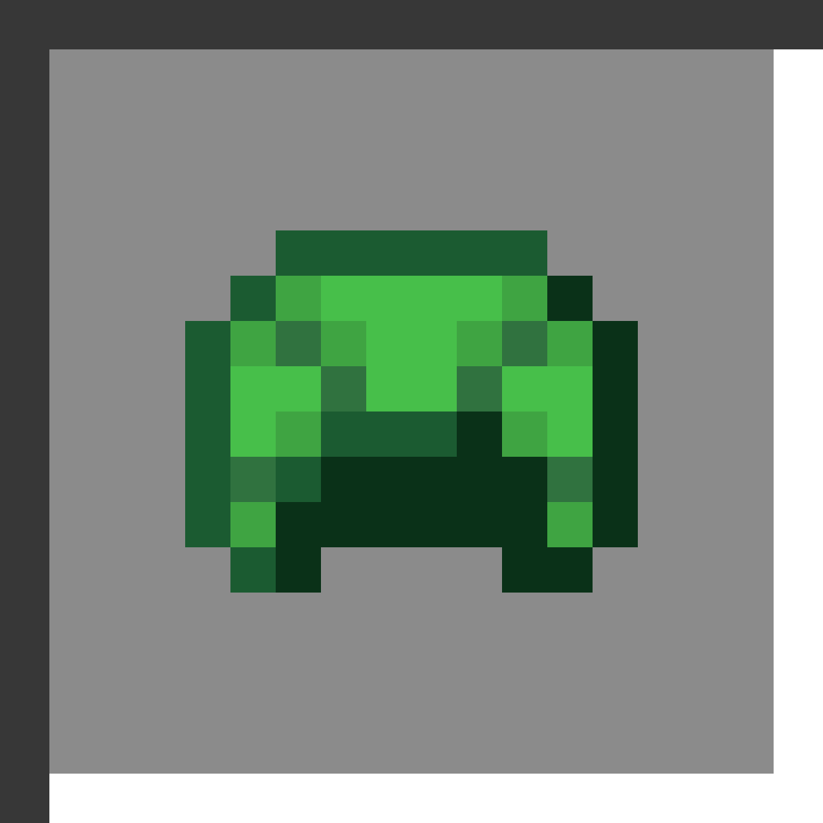 Turtle Shell in Minecraft, drawn from the game's own item texture. Head protection providing 2 armor points.