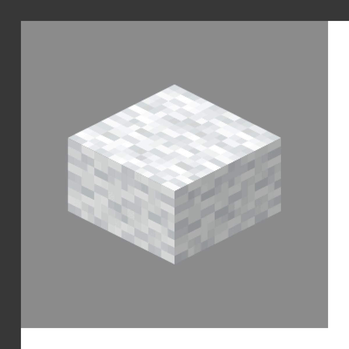 White Bed in Minecraft, drawn from the game's own block model. Setting spawn point. Minecraft has used the name White Bed since 1.12.
