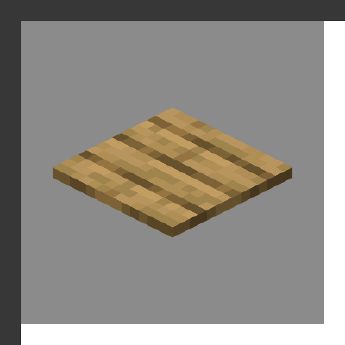 Oak Pressure Plate in Minecraft, drawn from the game's own block model. Activated by players, mobs and items.